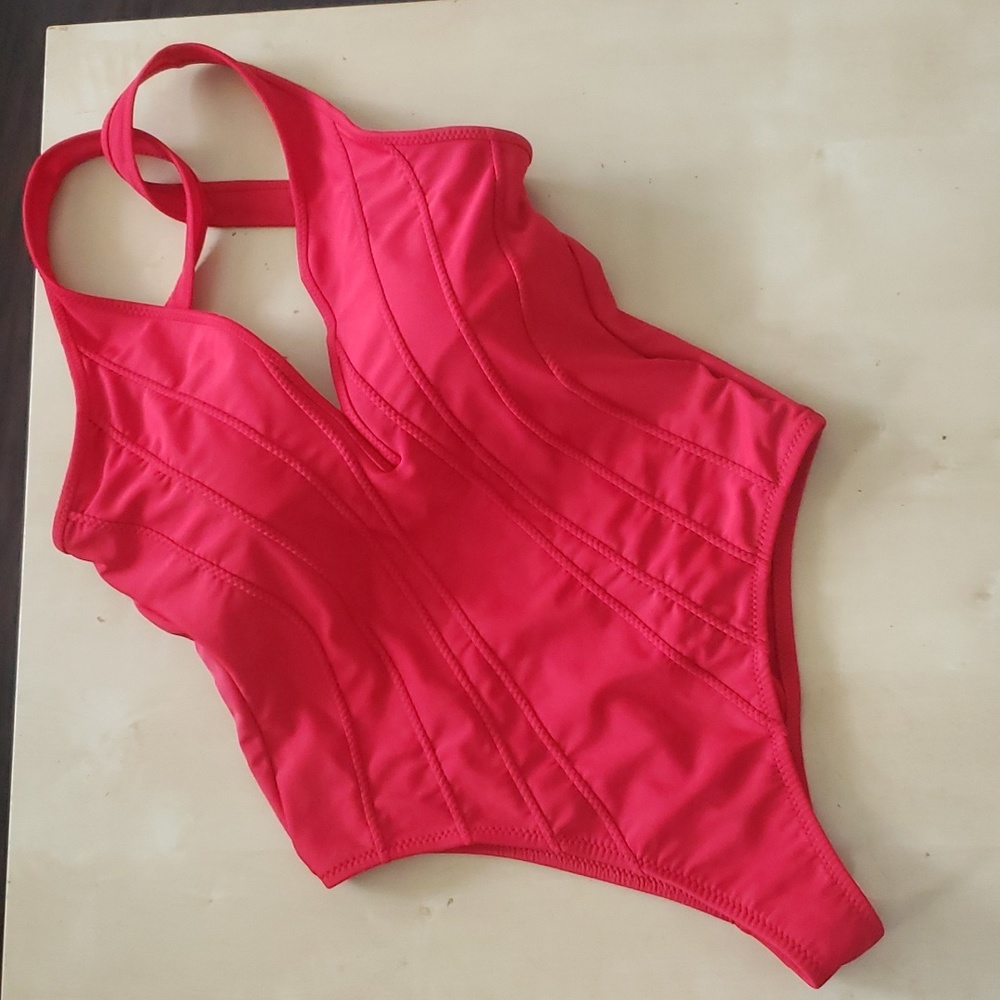Red one piece swimming suit size Small From Target